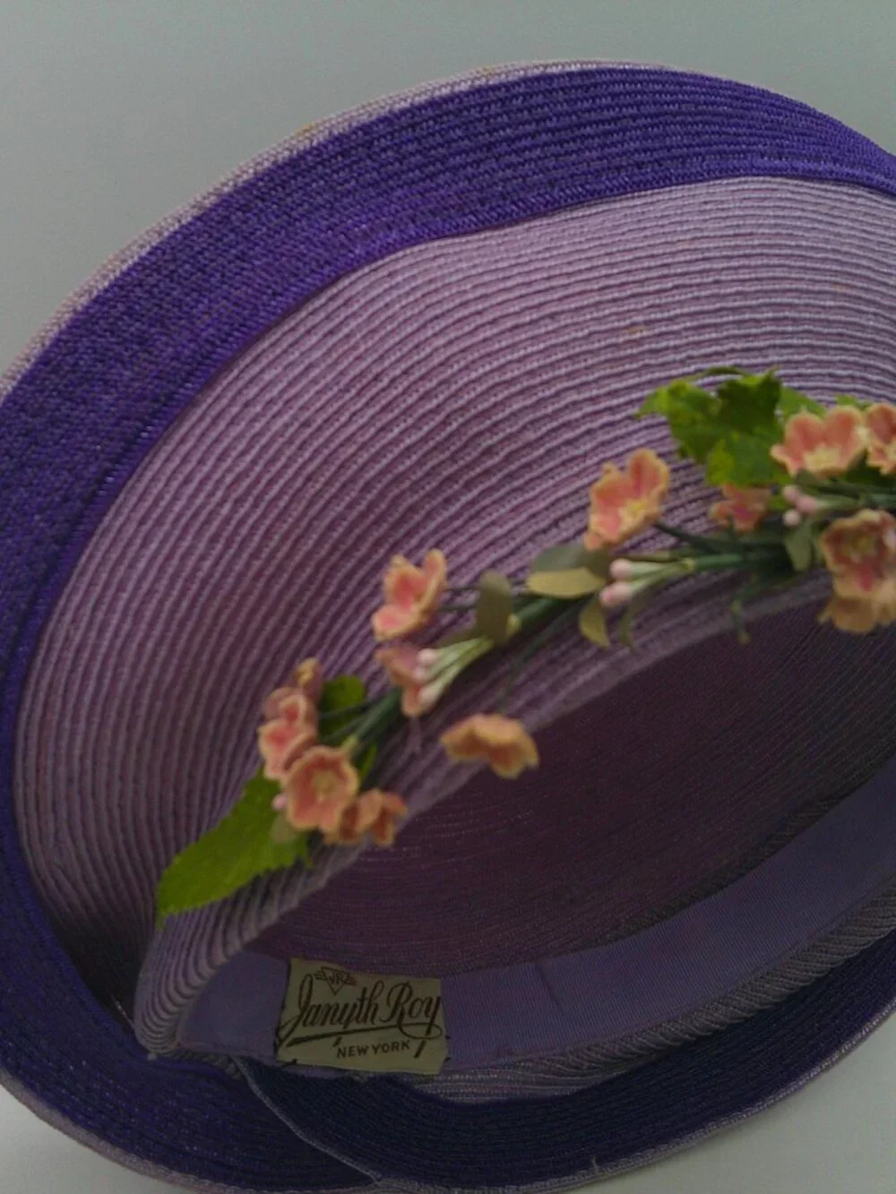 Vintage 1950s Janyth Roy JR New York Hat With Bow & Flowers